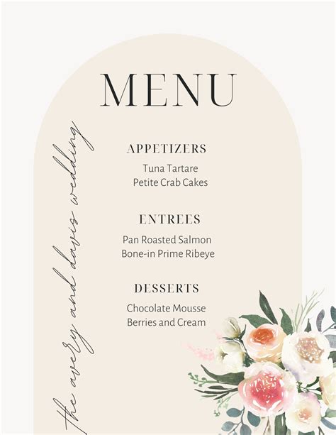 Free Printable And Customizable Catering Menu Templates Off