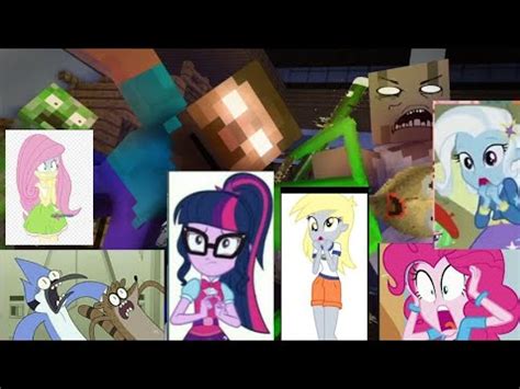 Las Manes Derpy Trixxie Y Mordecai Y Rigby Reaccionan Monster School