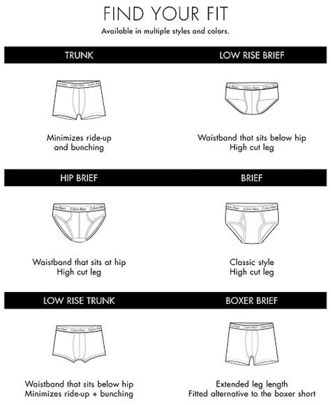 Calvin Klein Underwear Size Chart - Greenbushfarm.com