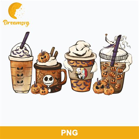 Jack Skellington Coffee Halloween Png Fall Coffee Halloween Png Digit