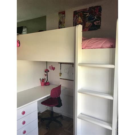 Ikea Stuva Loft Bed W 4 Drawer Desk 2 Door Closet AptDeco