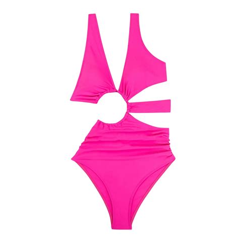 Gwaabd Bathing Suits Women One Piece Monokini Summer Solid Color