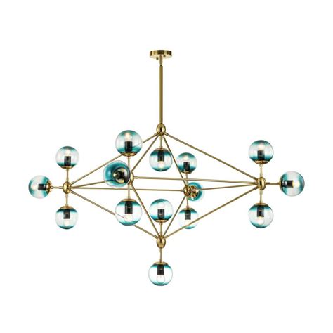 Rrtyo Philadelphia Light Gold Modern Sputnik Cluster Chandelier With