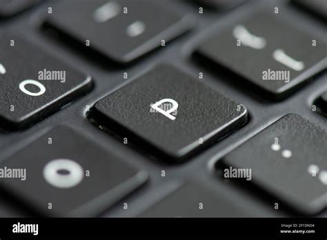 Letter P Key On A Laptop Keyboard Stock Photo Alamy