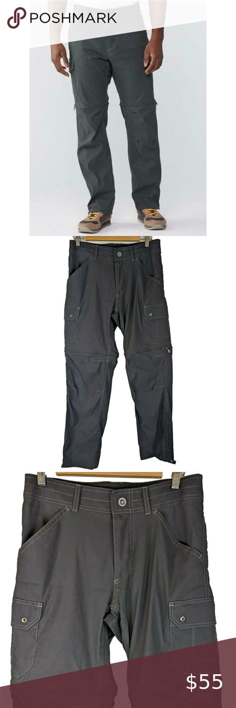 Kuhl Renegade Convertible Stealth Hiking Pants Zip Off X Gray Hike