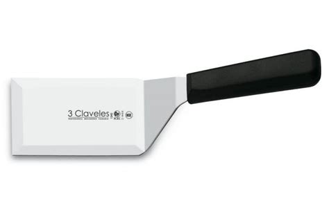 Spatule coudée rectangulaire 3 Claveles 12cm inox