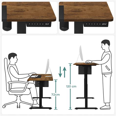 Songmics MAGOT Bureau Gamer assis debout électrique design et pratique