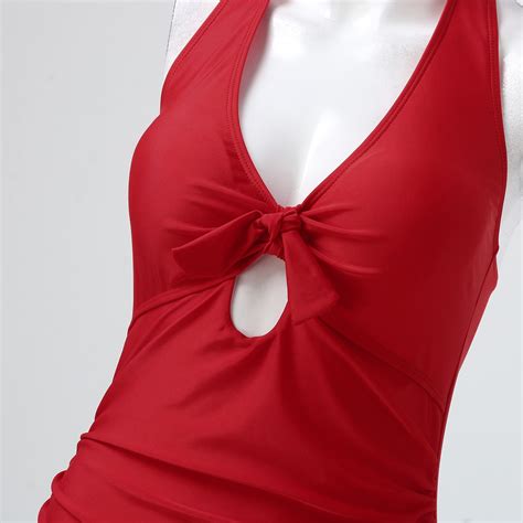 Easdkghay Swimwears One Pieces 2023 Womens Swimsuit Tie Hollow Bow