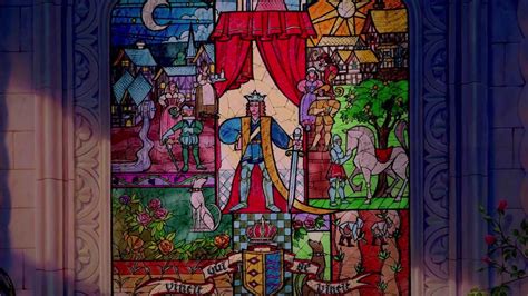 Beauty And The Beast The Enchanted Christmas Scene Stained Glass