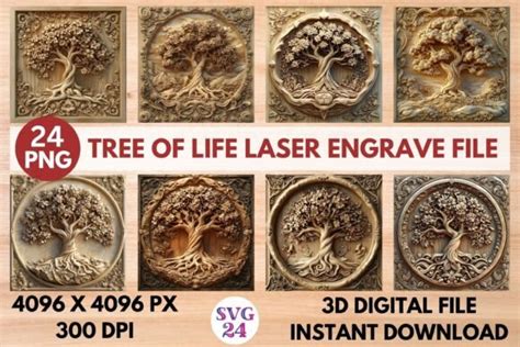 Tree Of Life Laser Engrave File Graphic By Svg Creative Fabrica