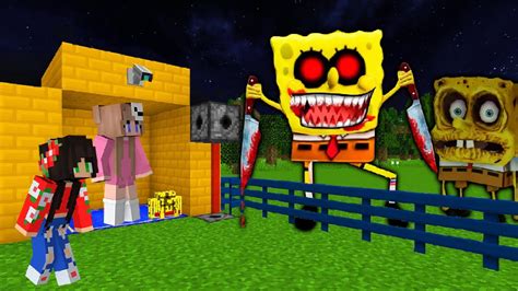 Base Amarela Secreta Segura Contra O Bob Esponja Exe No Minecraft