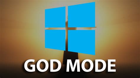 How To Enable God Mode In Windows Or Youtube