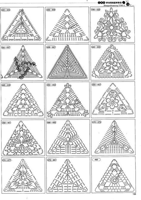 Triangle Motif Diagrams Only Page 12 Crochet Pattern Pinterest Charts Patterns And