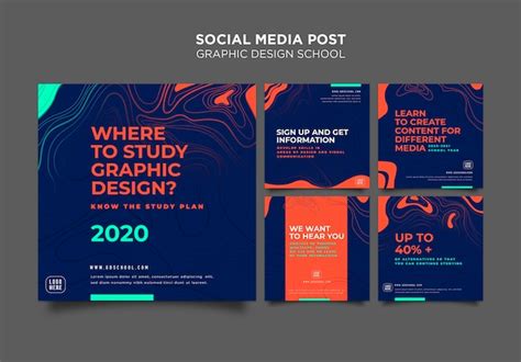 Premium Psd Graphic Design School Social Media Post Template