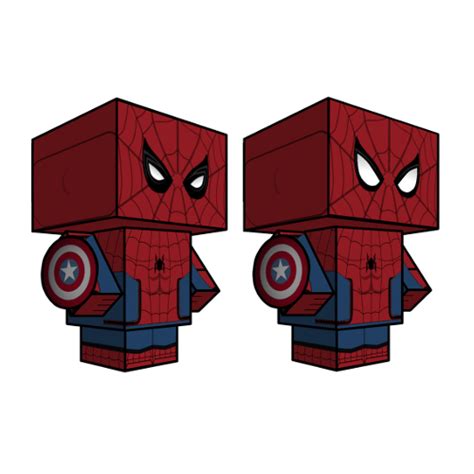 Spiderman Captain America Civil War Paper Toy Free Printable