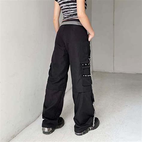 Buy Punk Baggy Cargo Pants Women Loose Street Bandage Trousers Hipster