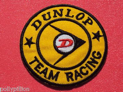 Dunlop Sew Iron On Patch Motorsports Motor Racing Oils Fuels Ebay