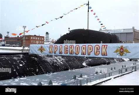 Severodvinsk Russia 11th Dec 2023 Russian Navy Sailors Stand At Attention During A Flag