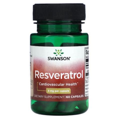 Swanson Resveratrol 5 Mg 60 Capsules 60 Count Kroger