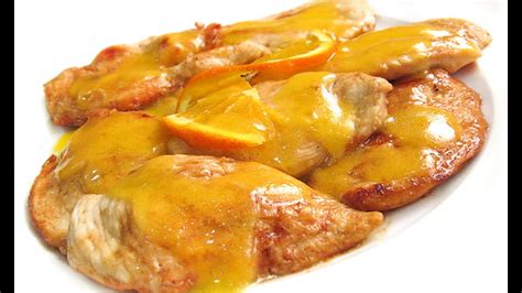 Filetes De Pechuga De Pollo Con Salsa De Naranja YouTube