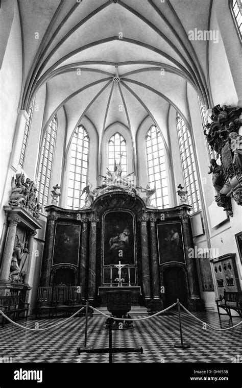 Interior Of St Marys Church Marienkirche Berlin Germany Black