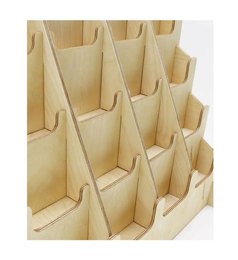 Wooden Sticker Displays Sticker Display Rack 16 Pocket 4 Width