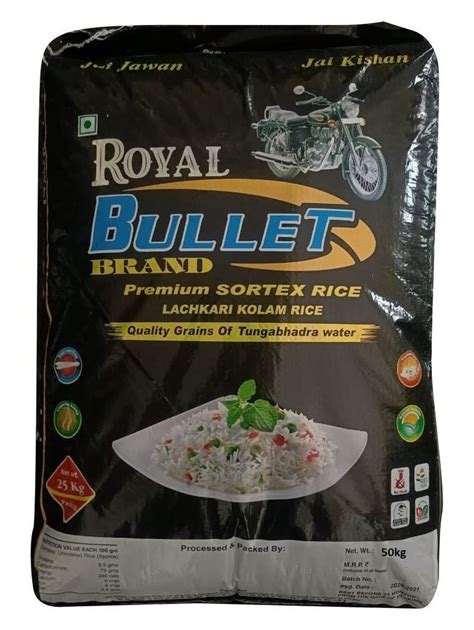 Royal Bullet Rnr Raw Rice Lot Packaging Size Kg Packaging