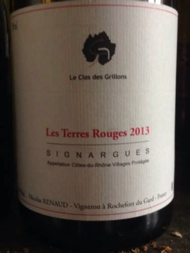 Le Clos Des Grillons Les Terres Rouges C Tes Du Rh Ne Villages