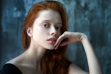 Portrait Freckles Russia The Beauty Redhead Green Eyed Alexander