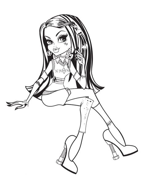 Free Coloring Pages Coloring Sheets Page Online Monster High Dolls