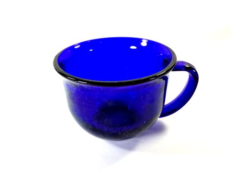 Vintage Cobalt Blue Glass Coffee Mug Property Room