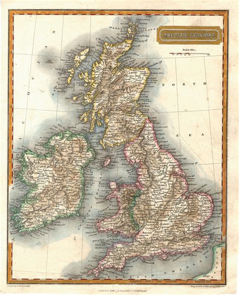 Map of British Islands by Arrowsmith 1817 — The Royal Mile Gallery