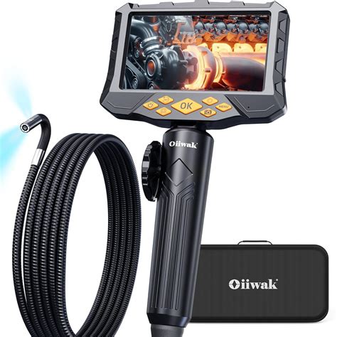 Oiiwak 5 Screen Two Way Articulating Borescope 0 33in Dual Lens