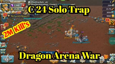 Lords Mobile Solo Trap F2P C24 Dragon Arena Eat 2M T4 Troops Lords