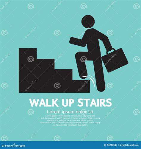 Walk Man In The Stairs Man Walking Up The Steps Stick Figure Pictogram