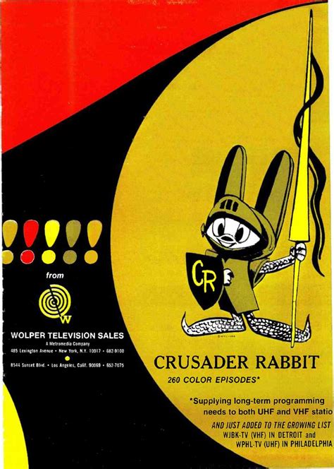 Crusader Rabbit 1967 Trade Ad Crusades Vintage Cartoon Animated