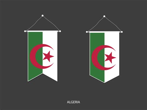 Algeria flag in various shape, Soccer Flag Pennant Vector ,Vector ...