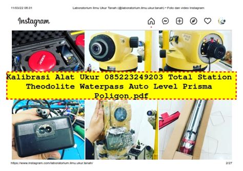 Sertifikat Kalibrasi Total Station Auto Level Waterpass Theodolite