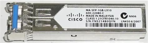 Cisco Meraki Ma Sfp 1gb Lx10 Sfp Mini Gbic Transceiver