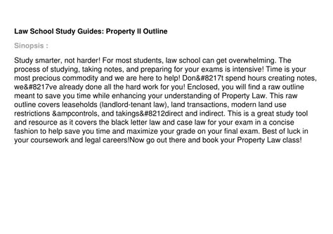 PPT - PDF_ Law School Study Guides: Property II Outline PowerPoint ...