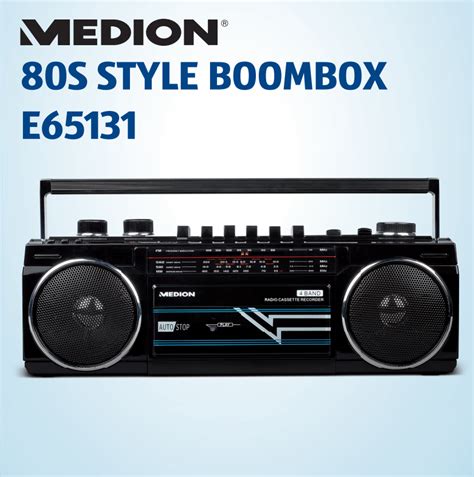 Refurbished Medion 80S Style Boombox E65131 Bluetooth USB FM Recorder