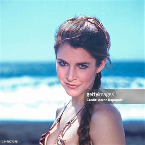 Carrie Fisher On Stinson Beach In Northern California With The Cast