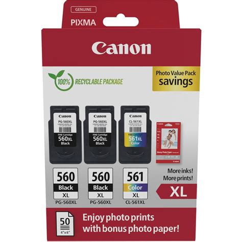 CANON PG 560XLx2 CL 561XL Ink Cartridge PVP Tinten Canon Mindfactory De