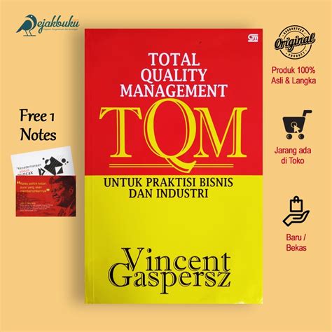 Jual Buku Total Quality Management Tqm Untuk Praktisi Bisnis Dan