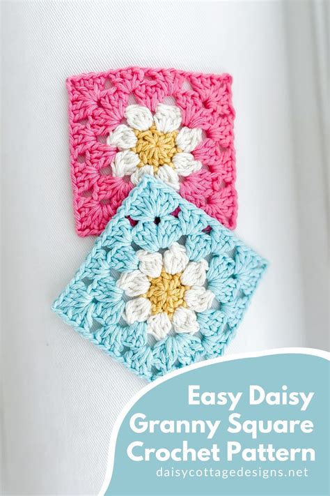 How To Crochet A Daisy Granny Square Step By Step Tutorial Granny