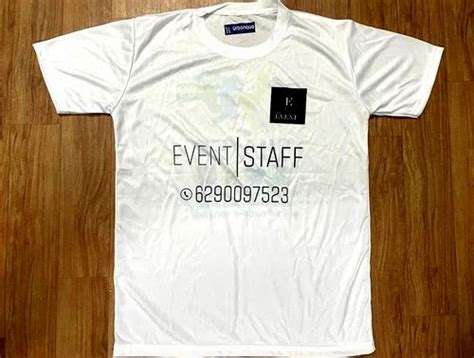 Unisex Polyestar White Polyester Promotional T Shirts Size Medium At