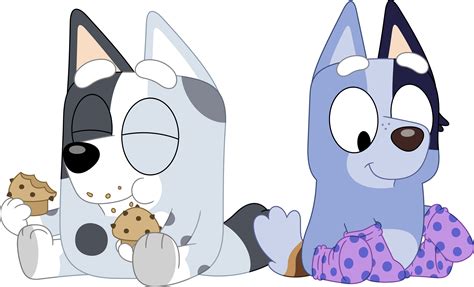 Cousins Muffin And Socks Heeler On Bluey Vector Club Deviantart