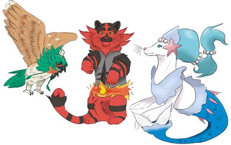 ASTRIDS ART Here We Have Decidueye Incineroar And Primarina