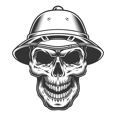 Calavera En El Sombrero De Safari Vector Gratis