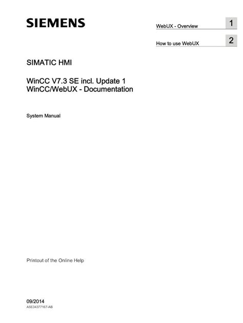 PDF WinCC WebUX Documentation Siemens WinCC AlarmControl Can Run